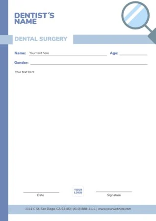 Edit a blank prescription form