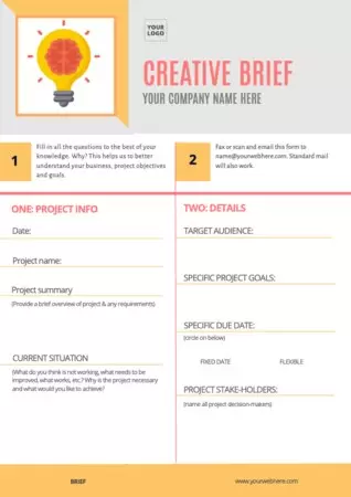 Edit a creative brief sample