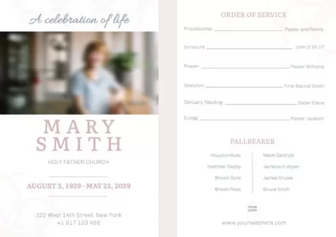 Edit an obituary card