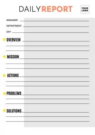 Design a report document