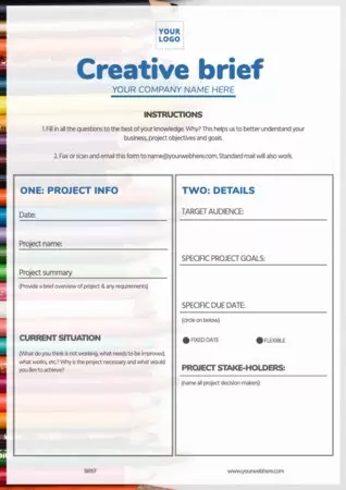Edit a creative brief sample