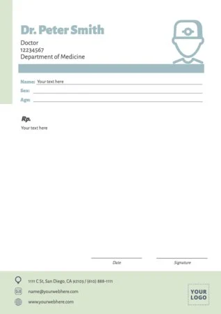Edit a blank prescription form