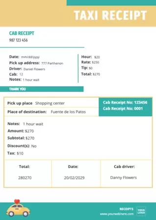 Edit a receipt sample