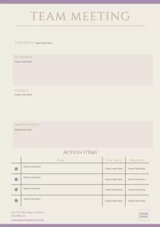 Edit a Minutes template