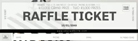 Edit a raffle ticket template