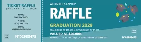 Edit a raffle ticket template