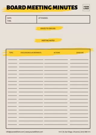 Edit a Minutes template