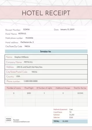 Edit a receipt sample