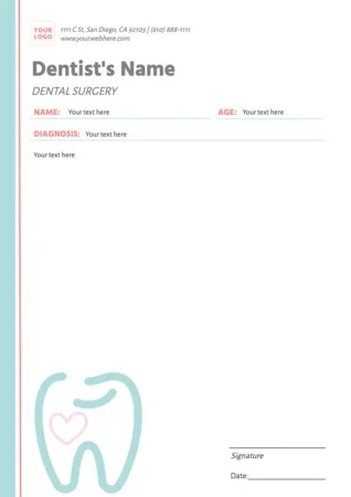 Edit a blank prescription form