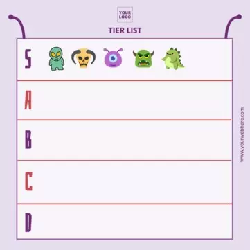 Edit a tier list blank template