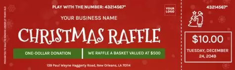 Edit a raffle ticket template