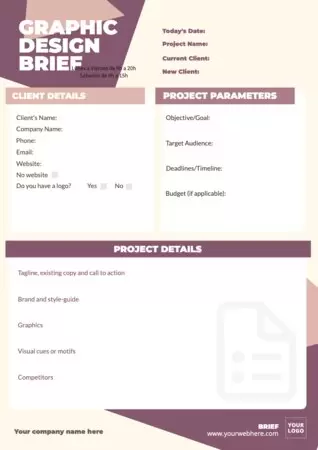 Edit a creative brief sample