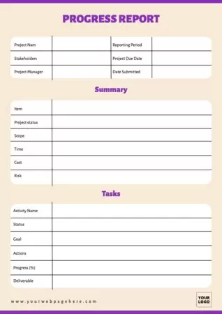 Design a report document