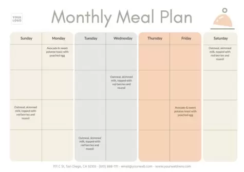 Edit a monthly planner