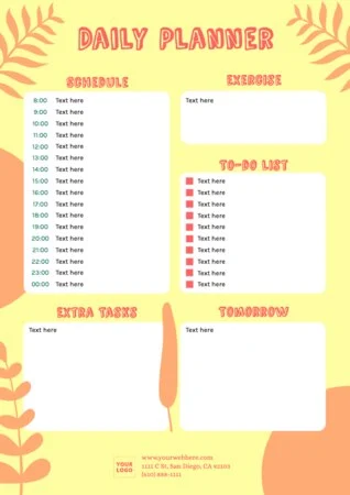 Edit a daily planner