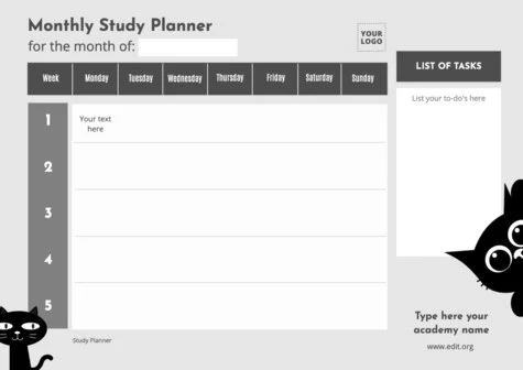Edit a monthly planner