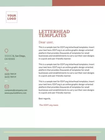 Edit a letterhead