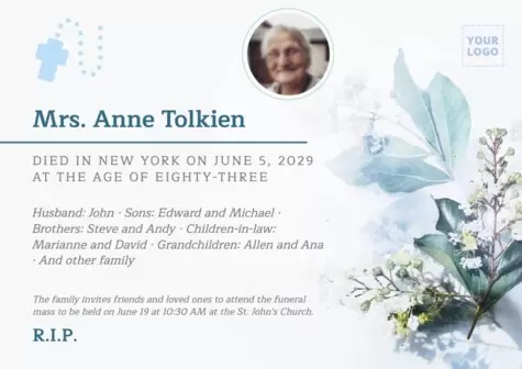 Edit an obituary card