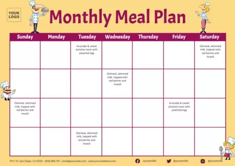 Edit a monthly planner