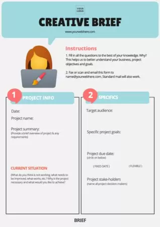 Edit a creative brief sample