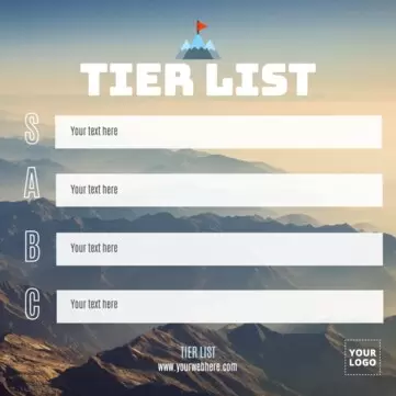 Edit a tier list blank template