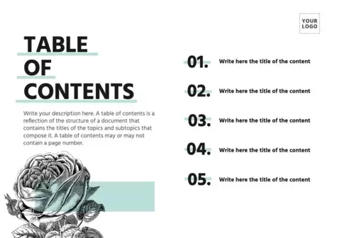 Edit a list of contents template