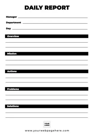 Design a report document