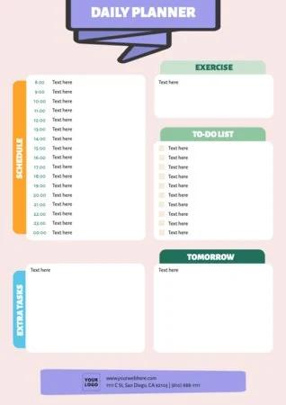 Edit a daily planner