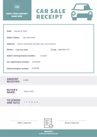 Edit a receipt sample