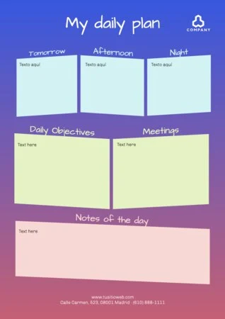 Edit a daily planner