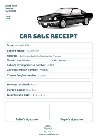 Edit a receipt sample