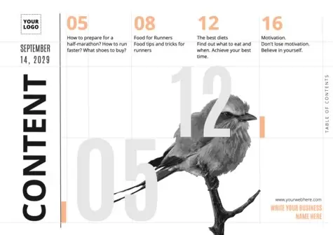 Edit a list of contents template