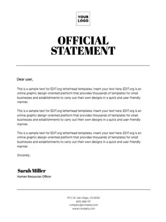 Edit a letterhead