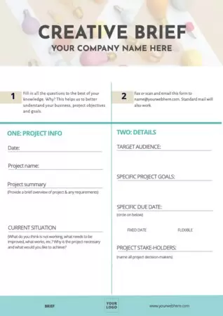 Edit a creative brief sample