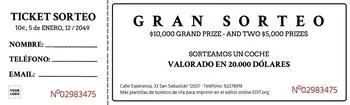Tickets rifas