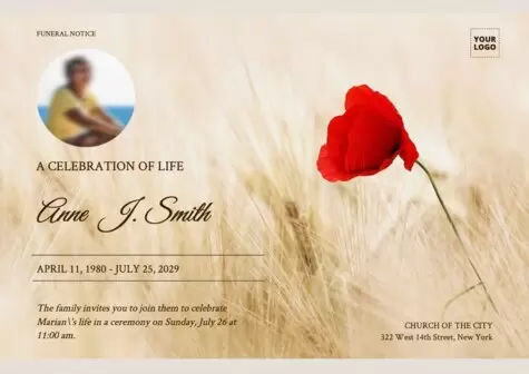 Edit an obituary card