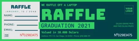 Edit a raffle ticket template