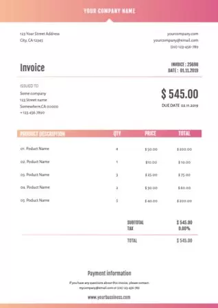 Edit an invoice