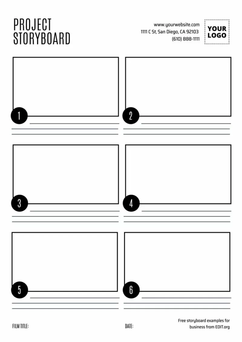 Storyboard printable design