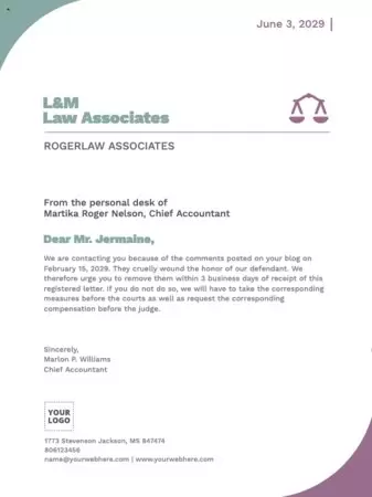 Edit a letterhead