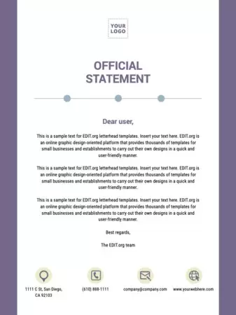 Edit a letterhead