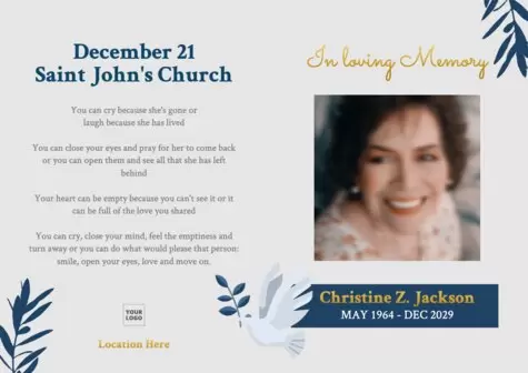 Edit an obituary card