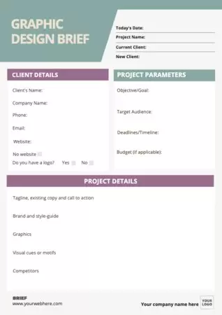 Edit a creative brief sample
