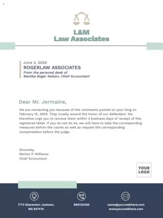 Edit a letterhead