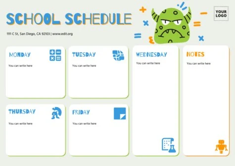 Edit a weekly planner