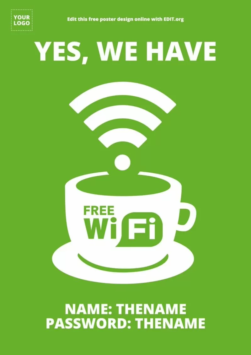 Wall poster maker for Wifi posters