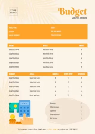 Edit a budget template