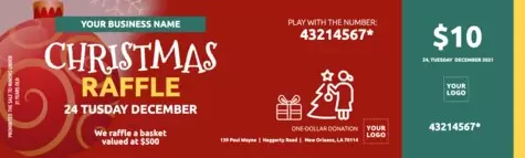 Edit a raffle ticket template