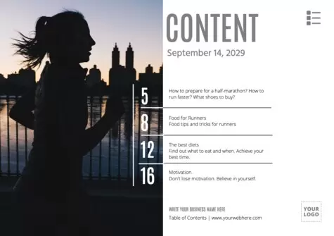 Edit a list of contents template