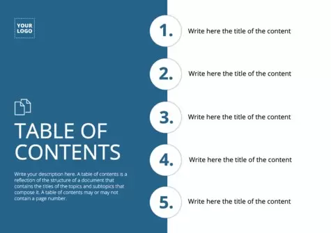 Edit a list of contents template